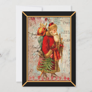 Carte de Noël Père Noël vintage