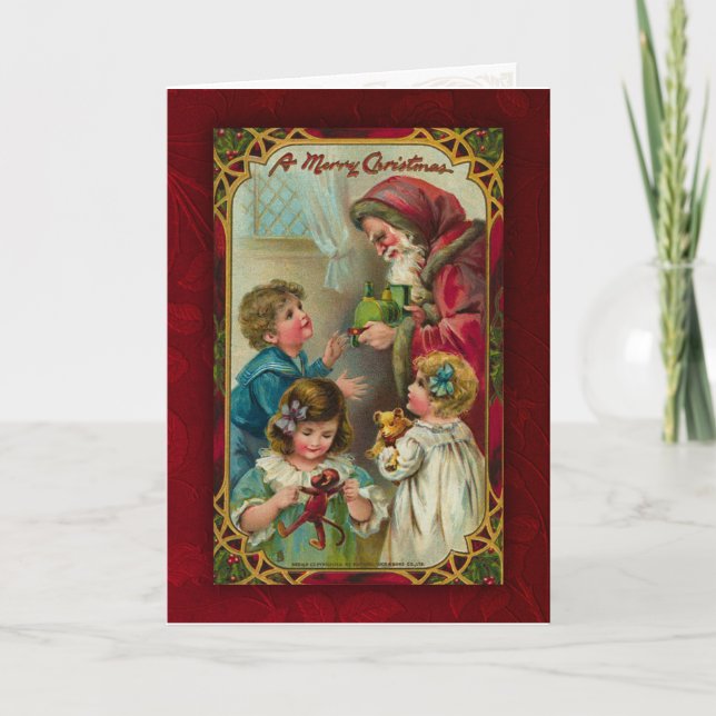 Carte de Noël Père Noël vintage (Devant)