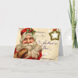 Carte de Noël Père Noël vintage