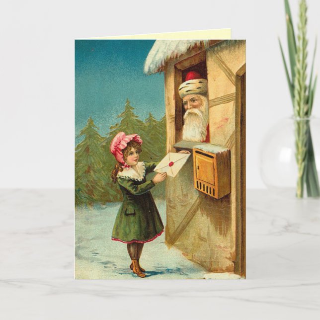 Carte de Noël Père Noël vintage (Devant)