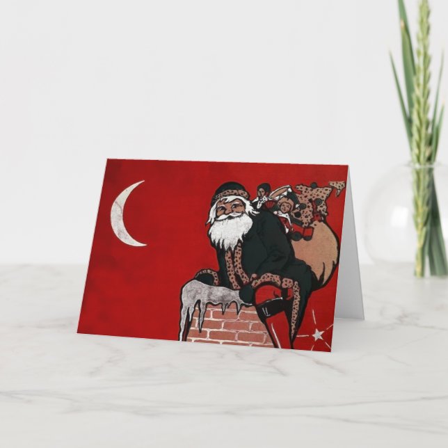 Carte de Noël Père Noël vintage (Devant)
