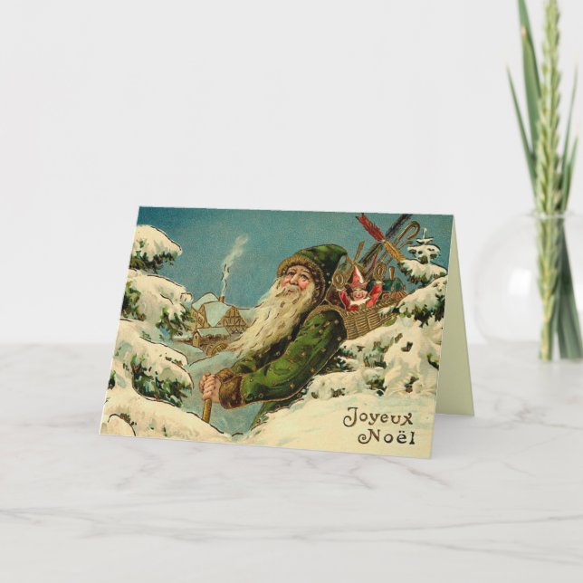 Carte de Noël Père Noël vintage (Devant)