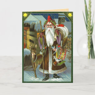 Carte de Noël Père Noël vintage