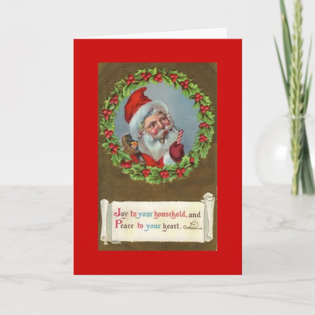 Carte de Noël Père Noël vintage (Devant)