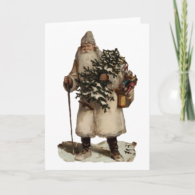 Carte de Noël Père vintage (Devant)