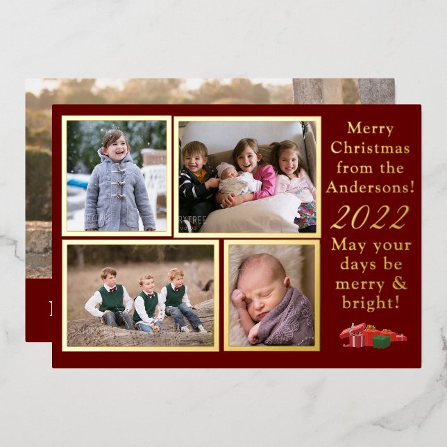 Carte de Noël personnalisable (Recto/Verso)