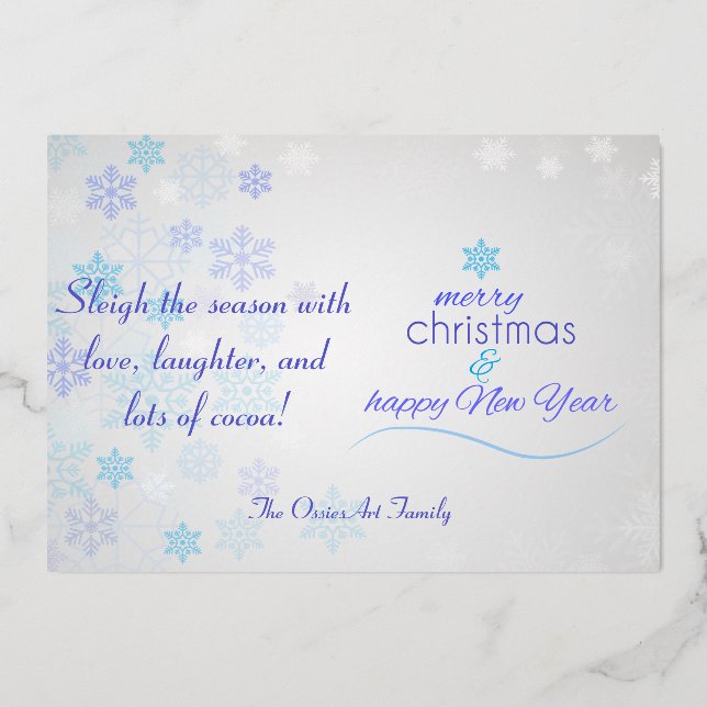 Carte de Noël personnalisée. (Recto)