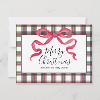 Carte de Noël personnalisée à carreaux