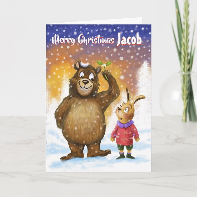 Carte de Noël personnalisée "Avec amour à Noël" (Devant)