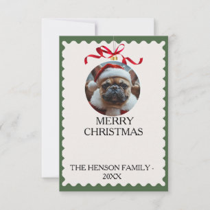 Carte de Noël personnalisée avec chien Joyeux Noël