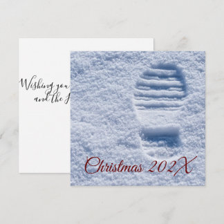Carte de Noël personnalisée avec empreinte de pied
