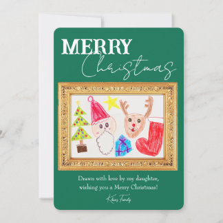 Carte de Noël personnalisée avec l'art des enfants