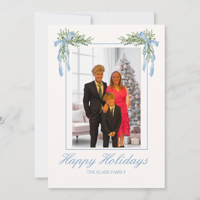 Carte de Noël personnalisée avec photo (Devant)