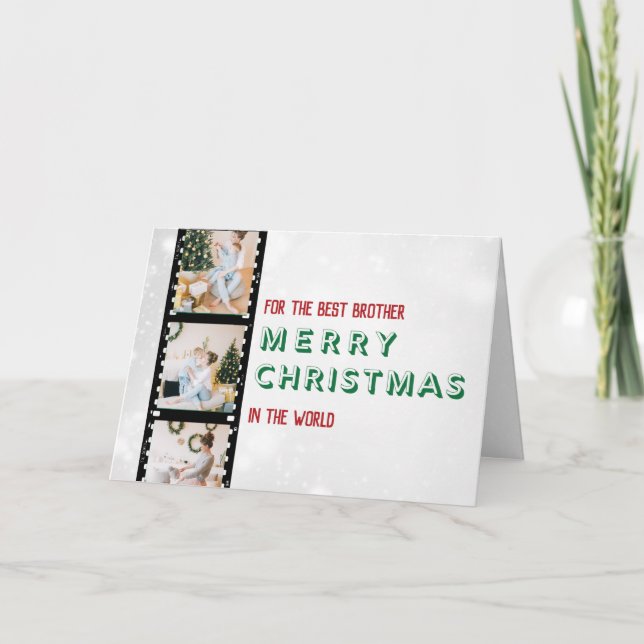 Carte de Noël personnalisée avec photo (Devant)