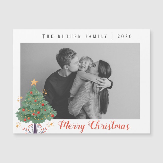 Carte de Noël personnalisée avec photo (Devant)