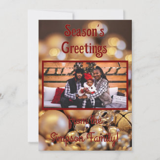 Carte de Noël personnalisée avec photo de famille
