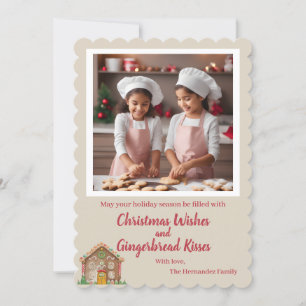 Carte de Noël personnalisée avec photo de pain d'é