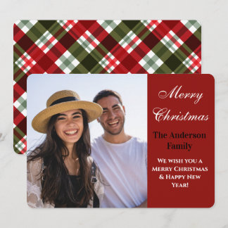 Carte de Noël personnalisée avec photo et écriture