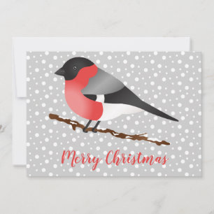 Carte de Noël personnalisée avec Pinson boréal eur