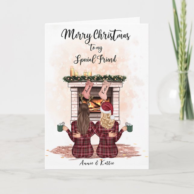 Carte de Noël personnalisée Best Friend (Devant)