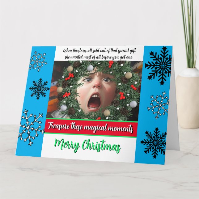 Carte de Noël personnalisée CADEAU SPÉCIAL VENDU (Devant)