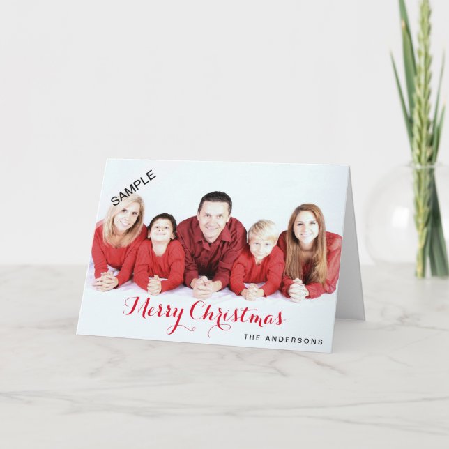 Carte de Noël personnalisée de photo (Devant)