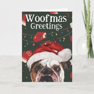 Carte de Noël personnalisée de votre Bulldog angla