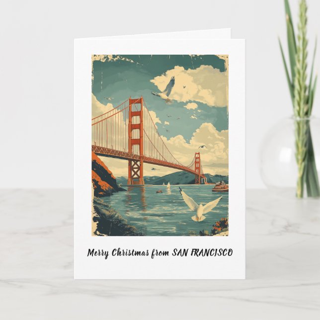 Carte de Noël personnalisée depuis San Francisco (Devant)