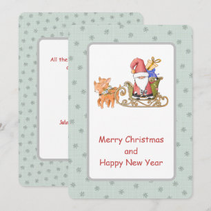 Carte de Noël personnalisée du Père Noël Reindeer 