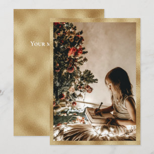 Carte de Noël personnalisée Gold Photo