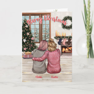 Carte de Noël personnalisée illustrée meilleure am