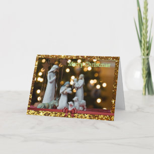 Carte de Noël personnalisée Jésus et les bergers
