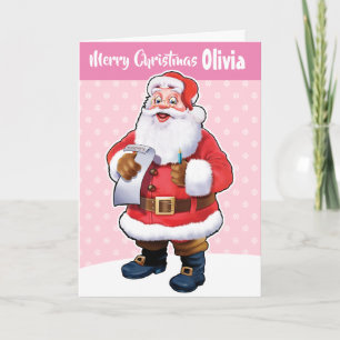 Carte de Noël personnalisée "Joyeux Noël ton nom"