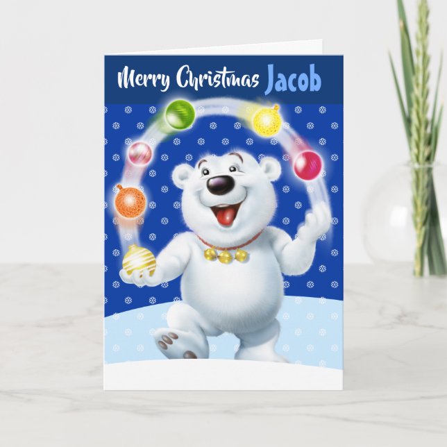 Carte de Noël personnalisée "Joyeux Noël votre nom (Devant)