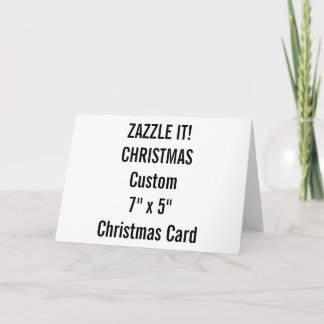 Carte de Noël personnalisée Modèle noir 7" x 5"
