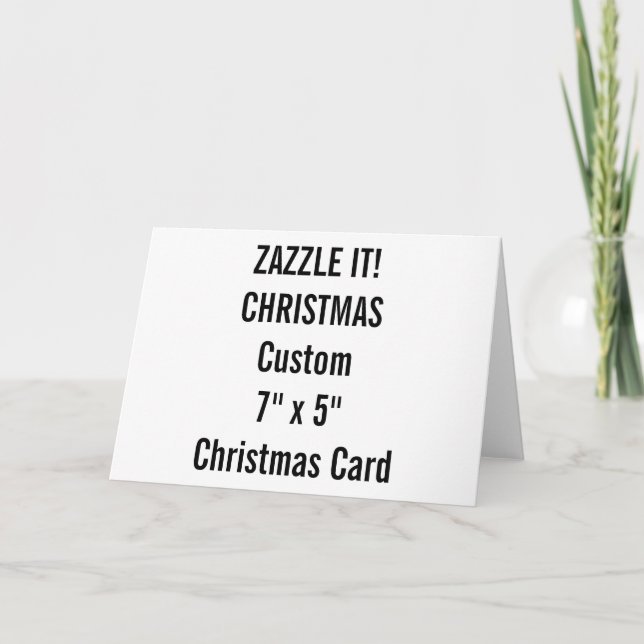 Carte de Noël personnalisée Modèle noir 7" x 5" (Devant)