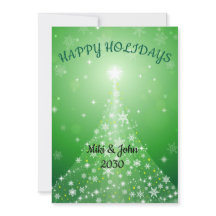 Carte de Noël personnalisée moderne en feuille d'o