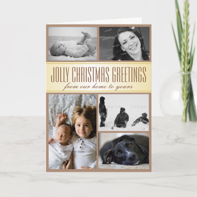 Carte de Noël personnalisée multi-photo (Devant)