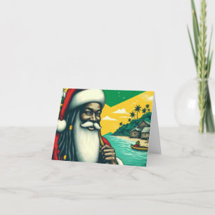 Carte de Noël personnalisée Père Noël des Caraïbes
