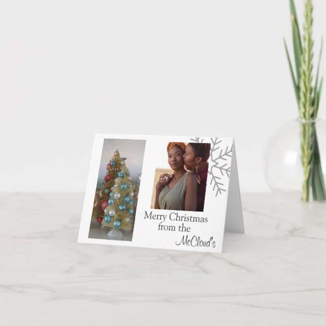Carte de Noël personnalisée - Photo personnelle (Devant)