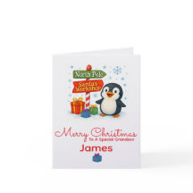 Carte de Noël personnalisée Pingouin