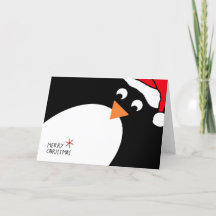 Carte de Noël personnalisée Pingouin