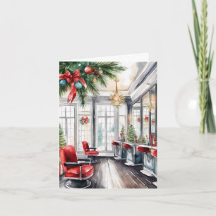 Carte de Noël personnalisée pour coiffeur