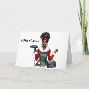 Carte de Noël personnalisée pour coiffeur