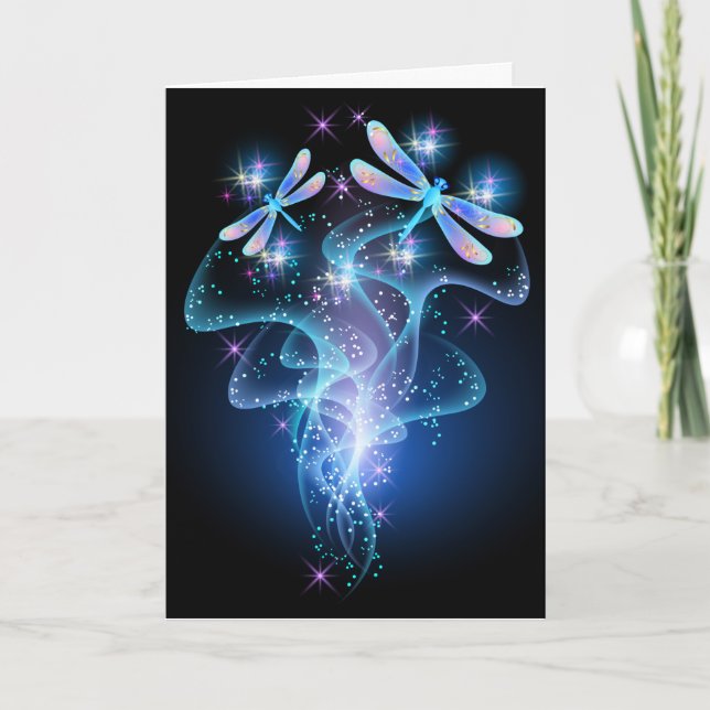 Carte de Noël personnalisée pour libellules (Devant)