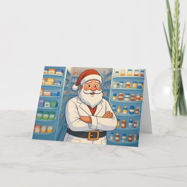 Carte de Noël personnalisée pour pharmacien (Devant)