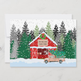 Carte de Noël personnalisée Rustic Farm