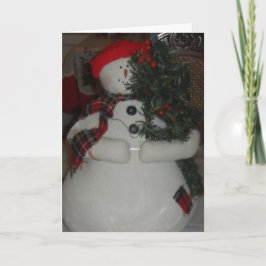 CARTE DE NOËL PERSONNALISÉE SNOWMAN