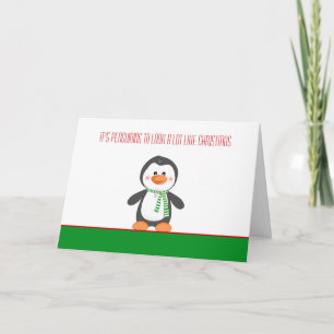 Carte de Noël petit pingouin