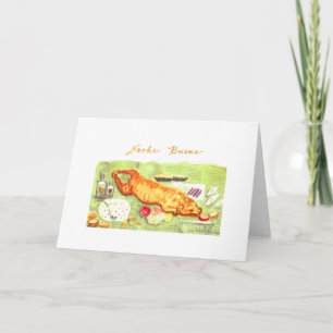 Carte de Noël philippine Noche Buena, Aquarelle